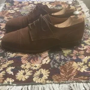 Cole Haan | Shoes | Cole Haan Perforated Brogue Brown Suede 